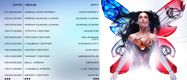 Katy Perry’s Lifetimes Tour 2025