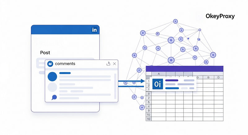 Scrape LinkedIn Comments with OkeyProxy