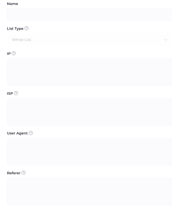 Whitelist Blacklist