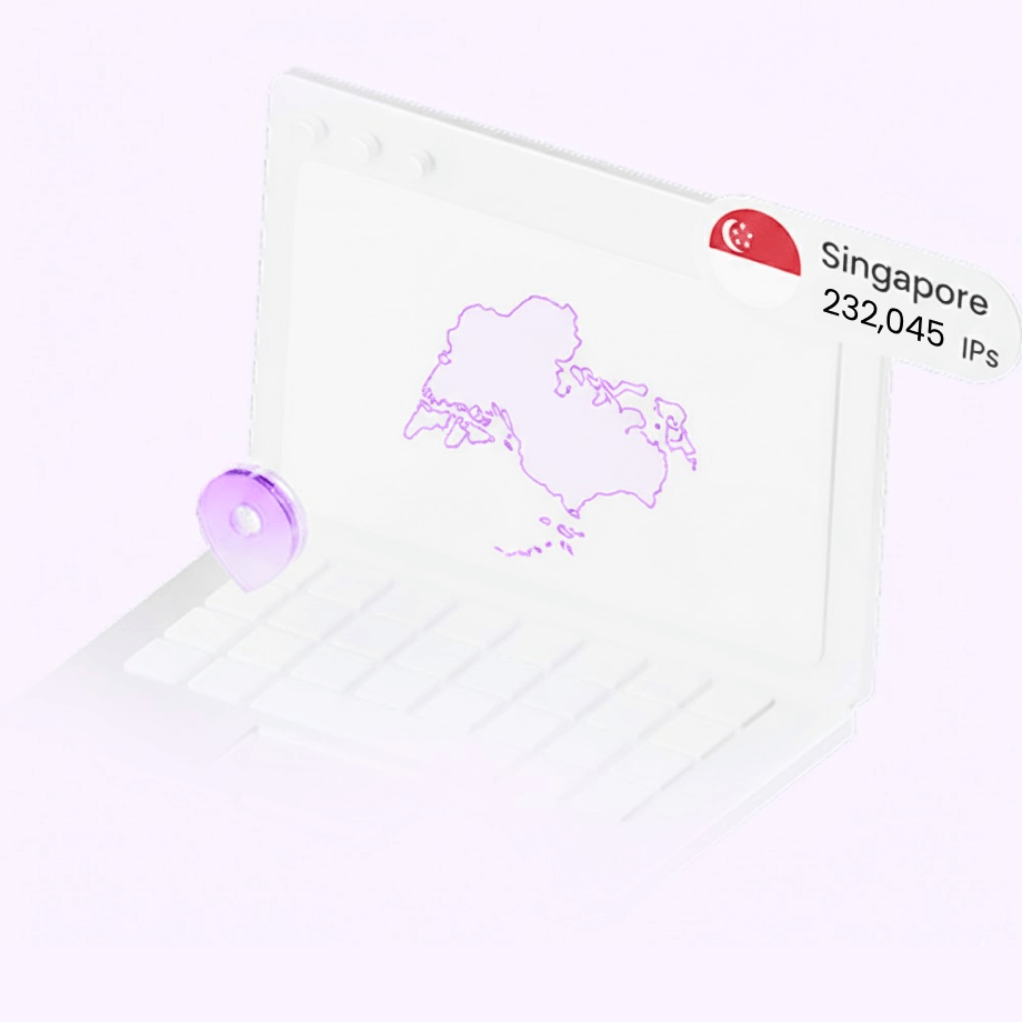 <h1 class="locations-detail-banner__title two-line-overflow" data-v-e4a2d41e=""><span class="color-primary" style="color: #b96ad9;" data-v-e4a2d41e="">Singapore</span> Proxies<br data-v-e4a2d41e="" />232,045 IPs</h1>
<p class="locations-detail-banner__subtitle one-line-overflow" data-v-e4a2d41e="">Access dedicated Singapore IPs for your web data scraping tasks</p>
<p class="locations-detail-banner__subtitle one-line-overflow" data-v-e4a2d41e="">&nbsp;</p>
<div class="locations-detail-banner__highlights" data-v-e4a2d41e="">
<div class="locations-detail-banner__highlight" data-v-e4a2d41e="">
<p class="locations-detail-banner__highlight" data-v-e4a2d41e=""><span data-v-e4a2d41e="">✔️City-level targeting in Singapore</span></p>
</div>
<div class="locations-detail-banner__highlight" data-v-e4a2d41e="">
<p class="locations-detail-banner__highlight" data-v-e4a2d41e=""><span data-v-e4a2d41e="">✔️Low-latency high-speed access</span></p>
</div>
<div class="locations-detail-banner__highlight" data-v-e4a2d41e="">
<p class="locations-detail-banner__highlight" data-v-e4a2d41e=""><span data-v-e4a2d41e="">✔️High anonymity and scalability</span></p>
</div>
</div>