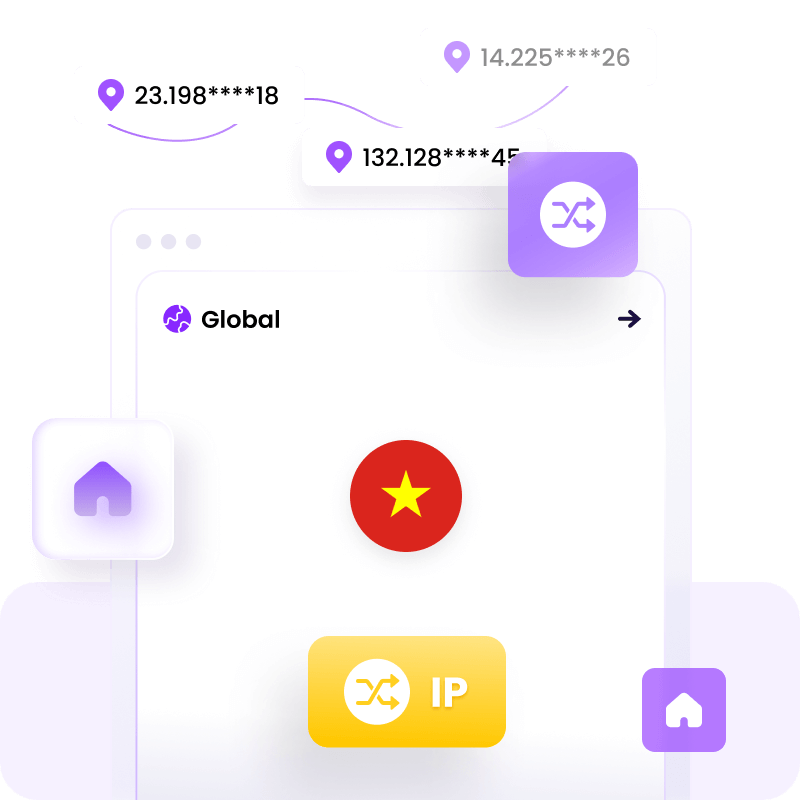 Vietnam Rotating Residential Proxies