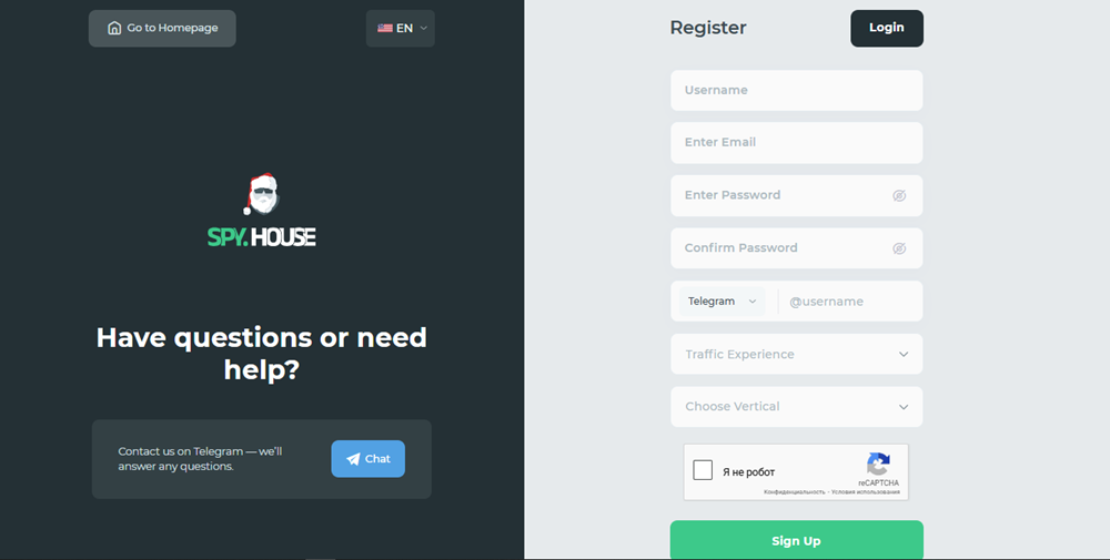 registration in spy house