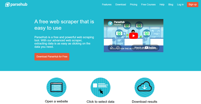 parsehub website
