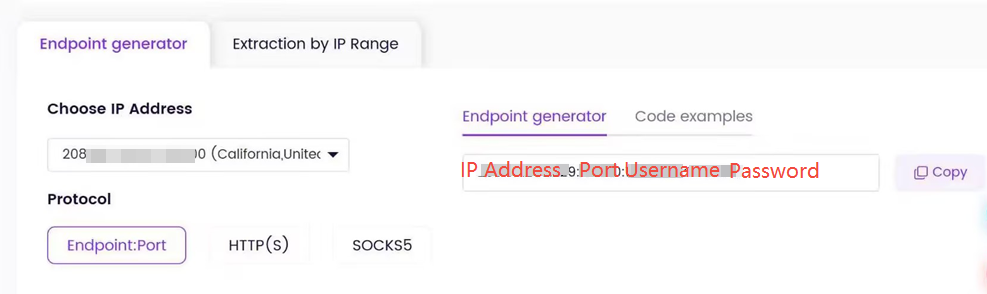 get proxy credentials