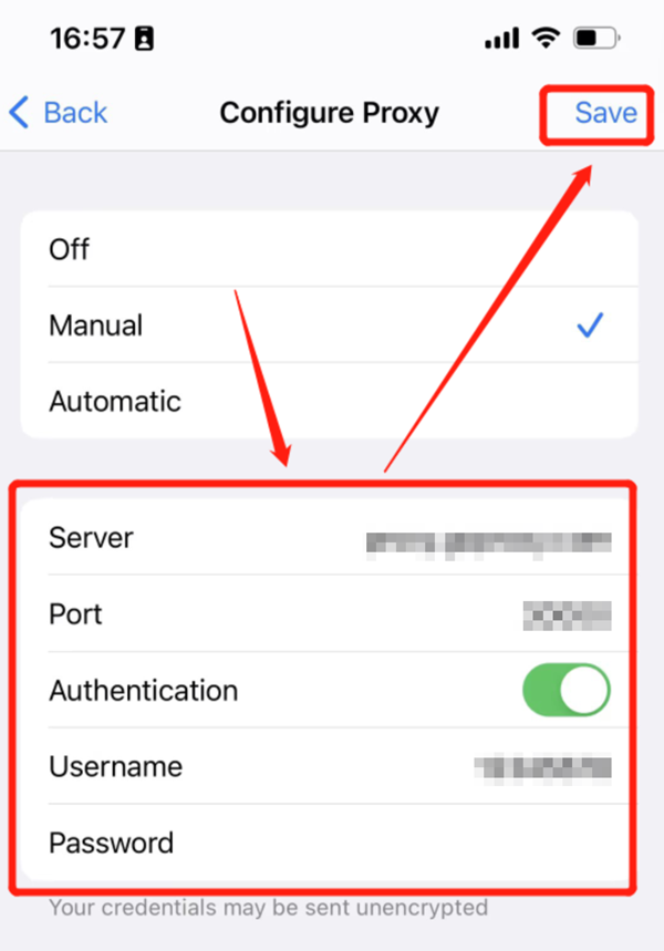 iPhone Configure Proxy