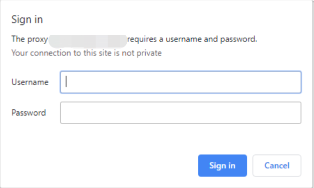 Windows Proxy Authenticatio