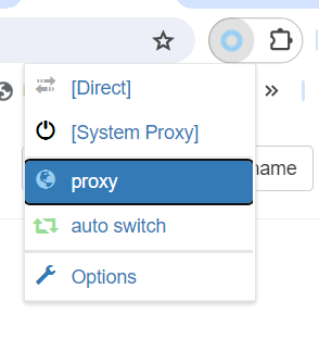 SwitchyOmega Proxy Dropdown
