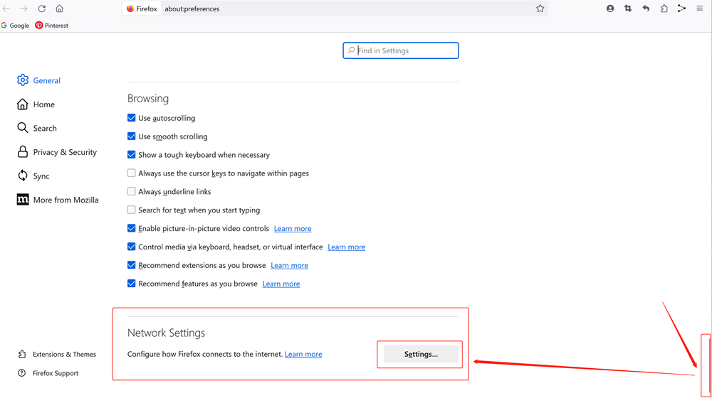 Firefox 网络设置