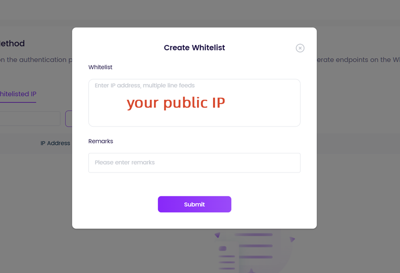 OkeyProxy Create Whitelist