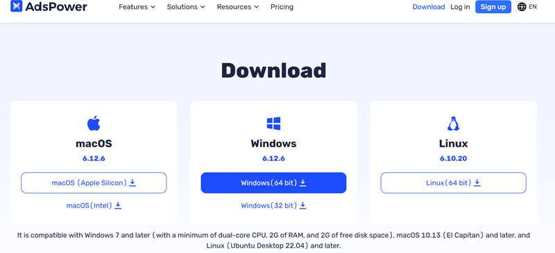 Download AdsPower