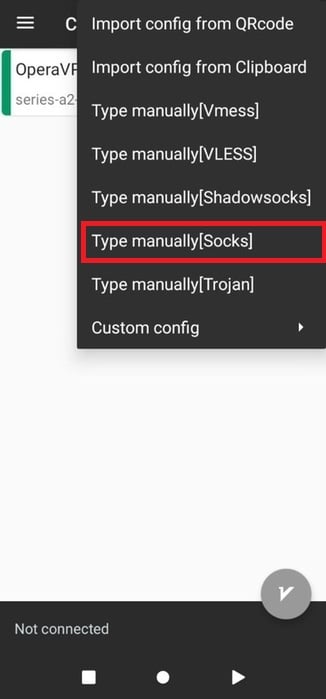 V2Ray手动输入Socks