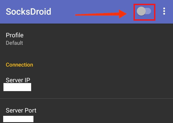 开启SocksDroid