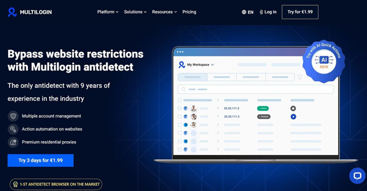 Multilogin Website
